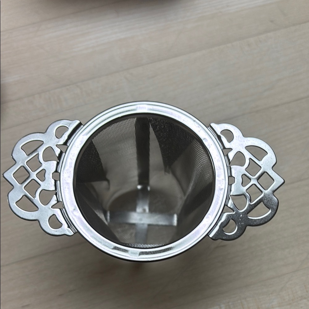 Silver Tea Filter with Lid